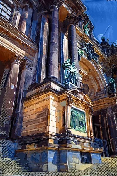 Berlínská Katedrála Berliner Dom Berlín Německo — Stock fotografie