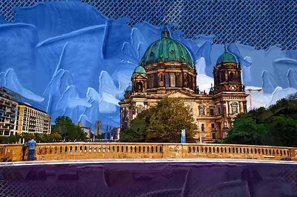 Berlínská Katedrála Berliner Dom Berlín Německo — Stock fotografie