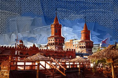 Belin 'deki Oberbaum Köprüsü - Almanya fotoğraf klasiği