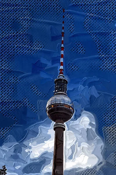 Берлінський Міський Краєвид Телевежею Центрі Німеччина — стокове фото