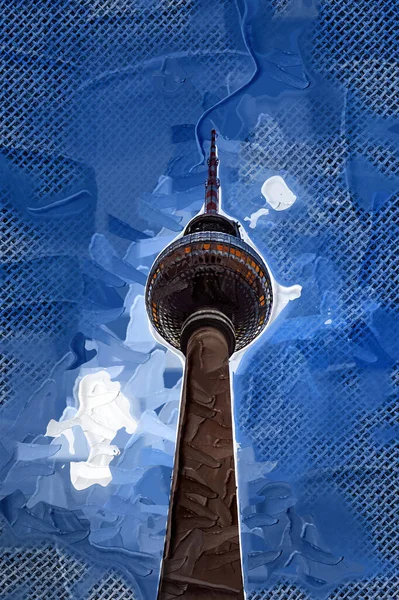 Pemandangan Kota Berlin Dengan Menara Tengah Jerman — Stok Foto