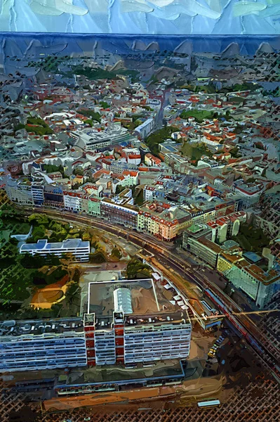 Берлинская Панорама Телебашней Рекой Спри Закате Германия — стоковое фото