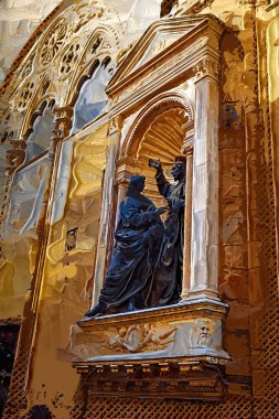 Eski şehir Firenze İtalya 'nın merkezinde mimar ve restoranlar