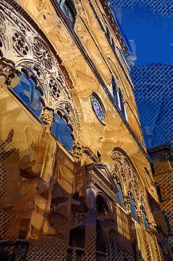 Eski şehir Firenze İtalya 'nın merkezinde mimar ve restoranlar