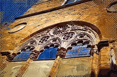 Eski şehir Firenze İtalya 'nın merkezinde mimar ve restoranlar