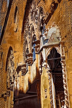 Eski şehir Firenze İtalya 'nın merkezinde mimar ve restoranlar