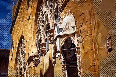 Eski şehir Firenze İtalya 'nın merkezinde mimar ve restoranlar