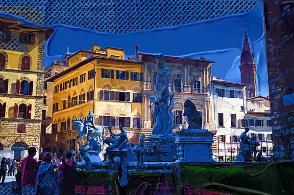 Piazza Della Signoria Palazzo Vecchio Florence Italy — Stock Photo, Image