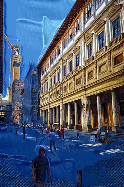 Piazza Della Signoria Palazzo Vecchio Florencie Itálie — Stock fotografie