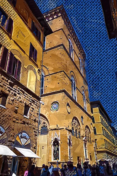 Piazza Della Signoria Palazzo Vecchio Florencja Włochy — Zdjęcie stockowe