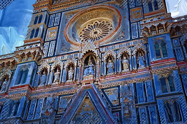 Florence Duomo Talya Santa Maria Del Fiore Katedrali Çiçekli Aziz — Stok fotoğraf