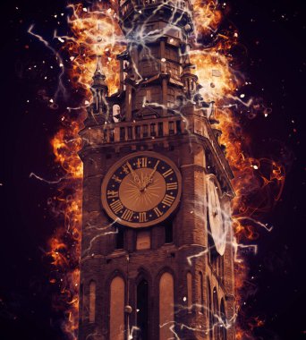 Polonya 'daki Gdansk şehrinin mimarisinin güzel bir görüntüsünün suluboya çizimi veya çizimi