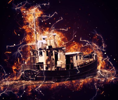 Yelkenli tekneler rıhtıma, liman sanatı illüstrasyonları klasik