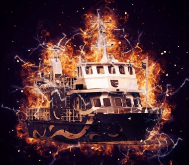 Yelkenli tekneler rıhtıma, liman sanatı illüstrasyonları klasik