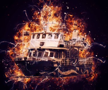 Yelkenli tekneler rıhtıma, liman sanatı illüstrasyonları klasik