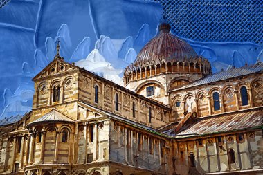 Pisa Piazza Miracoli İtalya Kulesi Kilisesi