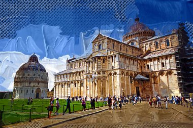 Pisa Piazza Miracoli İtalya Kulesi Kilisesi