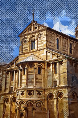 Pisa Piazza Miracoli İtalya Kulesi Kilisesi