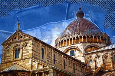 Pisa Piazza Miracoli İtalya Kulesi Kilisesi