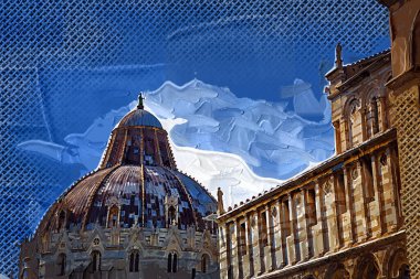 Pisa Piazza Miracoli İtalya Kulesi Kilisesi