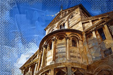 Pisa Piazza Miracoli İtalya Kulesi Kilisesi