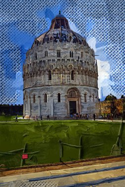 Pisa Piazza Miracoli İtalya Kulesi Kilisesi