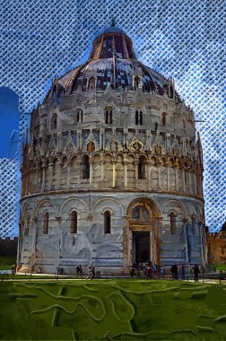 Pisa Piazza Miracoli İtalya Kulesi Kilisesi