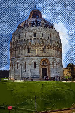 Pisa Piazza Miracoli İtalya Kulesi Kilisesi