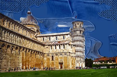 Pisa Piazza Miracoli İtalya Kulesi Kilisesi