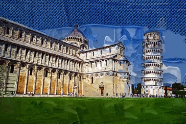 Pisa Piazza Miracoli İtalya Kulesi Kilisesi