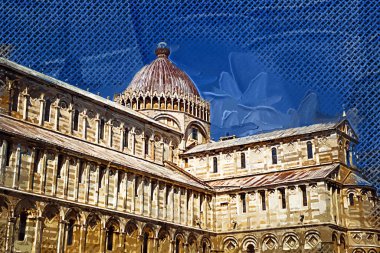 Pisa Piazza Miracoli İtalya Kulesi Kilisesi