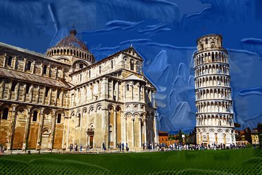 Pisa Piazza Miracoli İtalya Kulesi Kilisesi