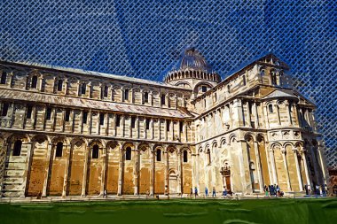 Pisa Piazza Miracoli İtalya Kulesi Kilisesi