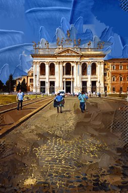 Roma Laterano 'daki Basilica di San Giovanni Papa' nın resmi kutsal yeri. Roma, İtalya