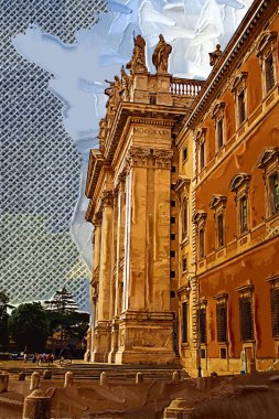 Roma Laterano 'daki Basilica di San Giovanni Papa' nın resmi kutsal yeri. Roma, İtalya