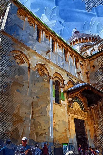 Pisa Piazza Miracoli İtalya Kulesi Kilisesi