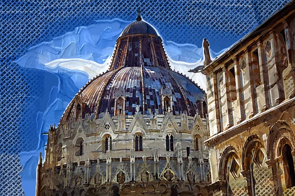 Pisa Piazza Miracoli Italien Torn Kyrka — Stockfoto