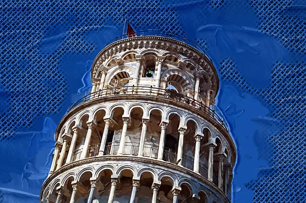 ピサの美しい通りの景色 ピサのピサの塔 イタリア — ストック写真