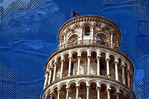 Чудовий Краєвид Пізу Пізанську Вежу Пізі Італія — стокове фото
