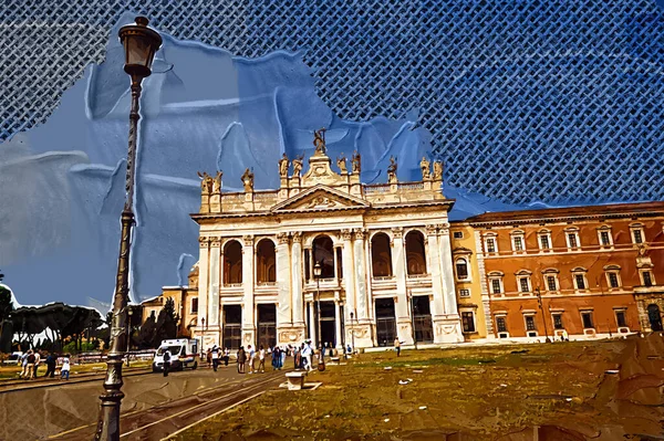 Bazylika San Giovanni Laterano Rzymie Oficjalna Siedziba Kościelna Papieża Rzym — Zdjęcie stockowe