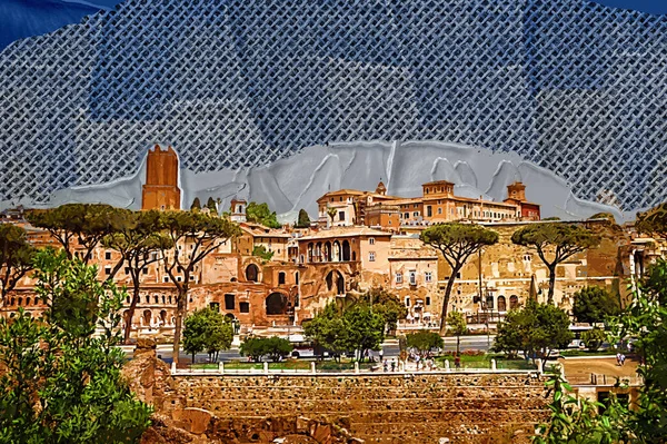 Roman Ruins Rome Forum Romanum Italy —  Fotos de Stock