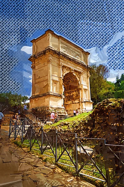 Roman Ruins Rome Forum Romanum Italy —  Fotos de Stock