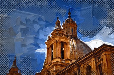 Rome - beautiful piazza Navona, Italy retro vintage antique