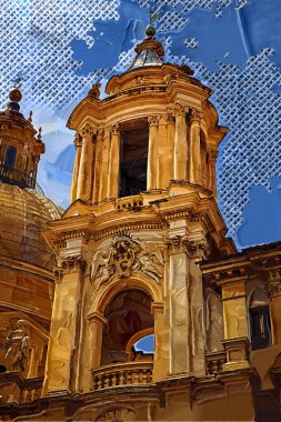 Rome - beautiful piazza Navona, Italy retro vintage antique