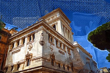 View of the Monument of Victor Emmanuel II at Venezia Squara at sunrise. Rome, Italy