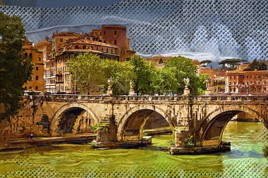 Ponte Vittorio Emanuele II, Roma, İtalya