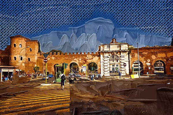 Γραφικός Δρόμος Στη Ρώμη Ιταλία — Φωτογραφία Αρχείου