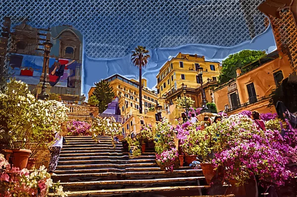 Una Pintoresca Calle Roma Italia — Foto de Stock