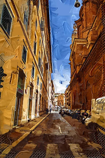 Una Strada Pittoresca Roma — Foto Stock