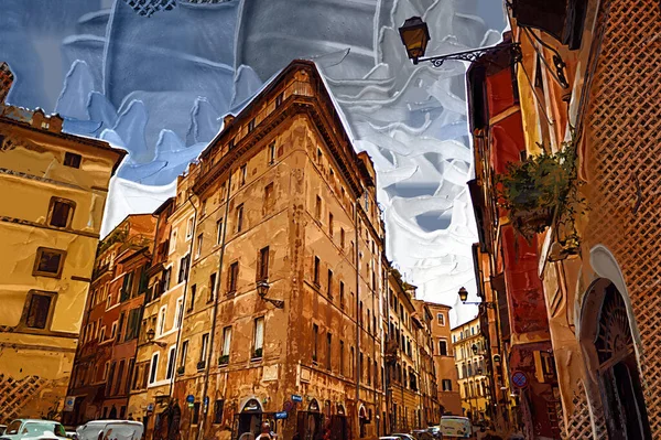 Una Pintoresca Calle Roma Italia — Foto de Stock